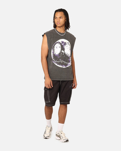 Goat Crew X The Nightmare Before Christmas Jack Skellington Heavyweight Vintage Muscle T-Shirt Black Wash