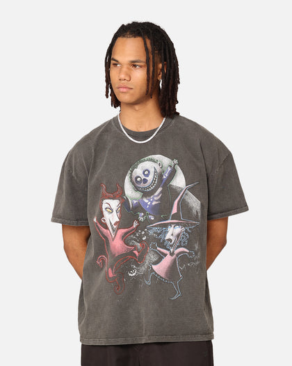 Goat Crew X The Nightmare Before Christmas Lock Shock & Barrel Heavyweight Vintage T-Shirt Black Wash
