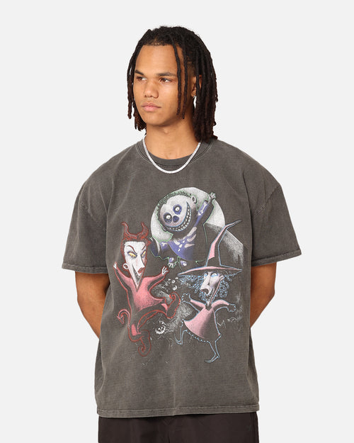 Goat Crew X The Nightmare Before Christmas Lock Shock & Barrel Heavyweight Vintage T-Shirt Black Wash