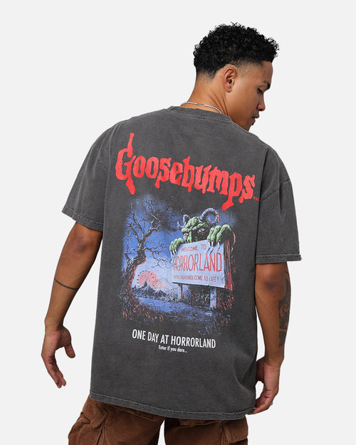 73Studio X Goosebumps Horrorland Heavyweight T-Shirt Black Wash