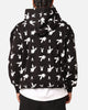 Playboy Gold Bunny All Over Hoodie Black