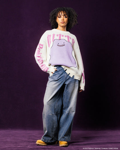 Pokémon By Loiter Ditto Knit Sweater Off White