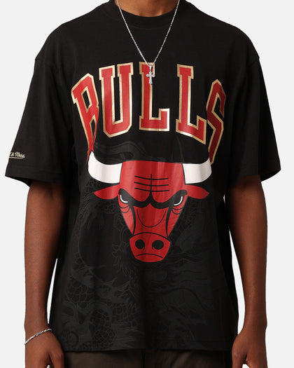 Mitchell & Ness Chicago Bulls Year Of The Dragon T-Shirt Faded Black