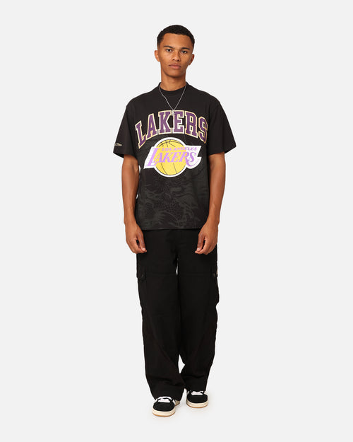 Mitchell & Ness Los Angeles Lakers Year Of The Dragon T-Shirt Faded Black