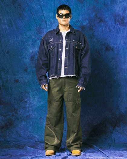 Pokémon By Loiter Pikachu Denim Jacket Washed Blue