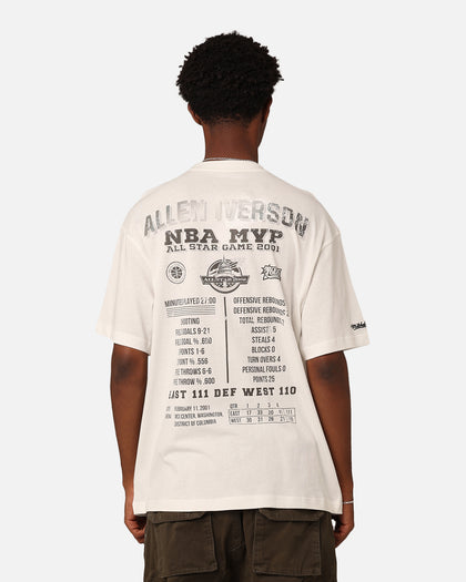 Mitchell & Ness All Star Game 2001 Allen Iverson MVP Player T-Shirt Vintage White