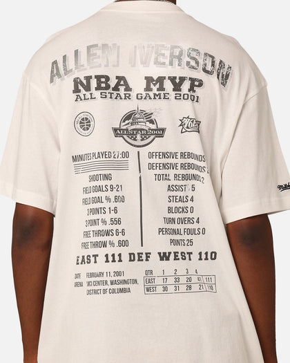 Mitchell & Ness All Star Game 2001 Allen Iverson MVP Player T-Shirt Vintage White