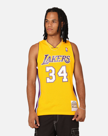 Mitchell & Ness Los Angeles Lakers Shaquille O'Neal '99-00 Home Swing Jersey Yellow