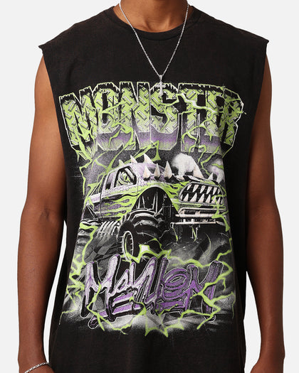 Goat Crew Monster Mayhem Muscle T-Shirt Black Wash