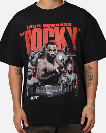 UFC By Goat Crew Leon "Rocky" Edwards Vintage T-Shirt Black Wash