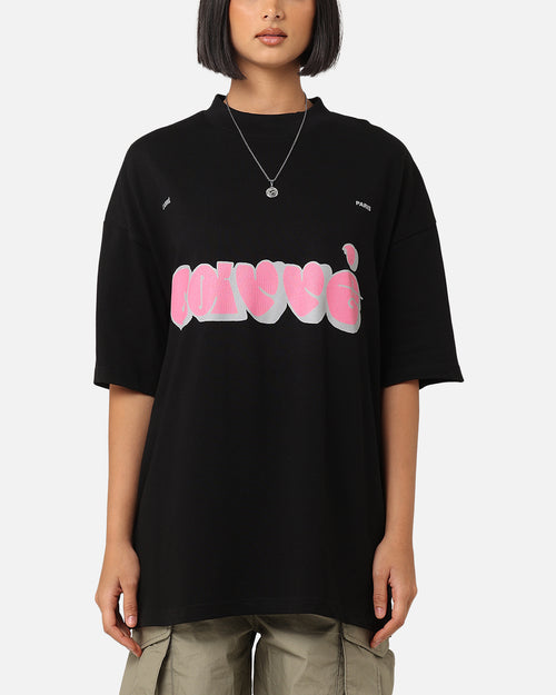 Carre Experienced Mock Oversized T-Shirt Black