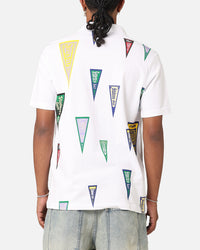 Students Golf Harris Pique Short Sleeve Polo Shirt White