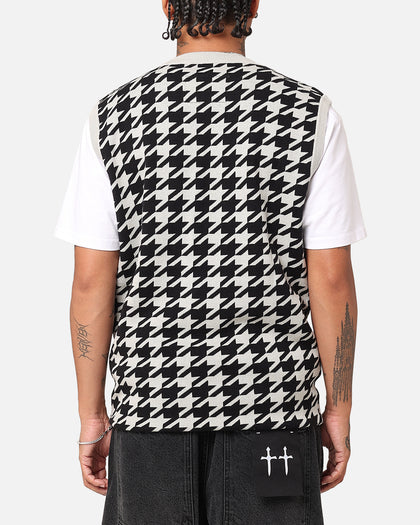 Students Golf Layne Houndstooth Sweater Vest Grey