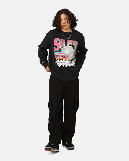Mitchell & Ness San Antonio Spurs Brush Off Crewneck Black