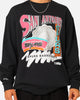 Mitchell & Ness San Antonio Spurs Brush Off Crewneck Black