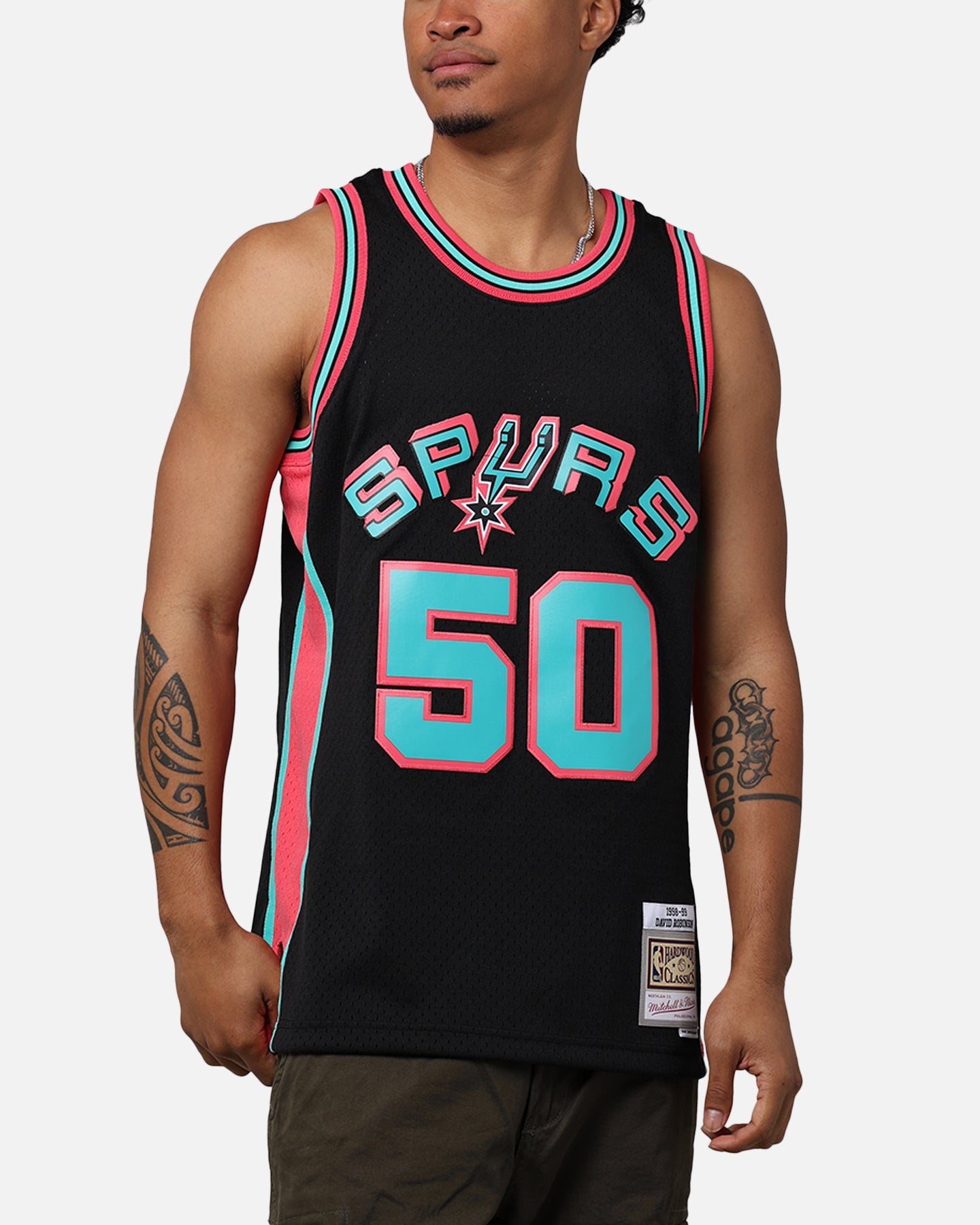 美品　Mitchell & Ness NBA SPURS ユニホーム　黒　XL Mitchell & Ness San Antonio Spurs David Robinson 'Spurs 2014