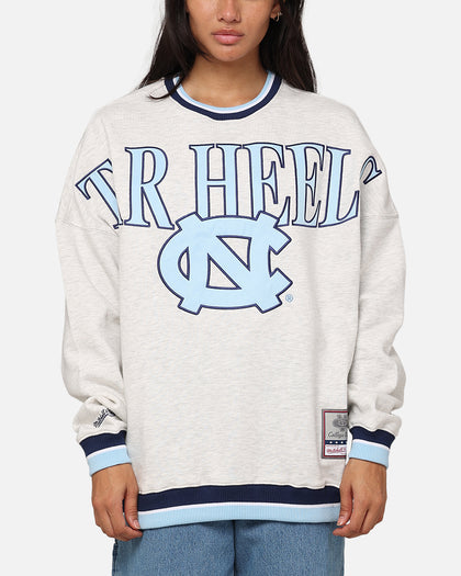 Mitchell & Ness North Carolina Tar Heels Shooting Crewneck Silver Marle