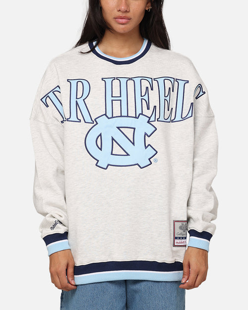 Mitchell & Ness North Carolina Tar Heels Shooting Crewneck Silver Marle