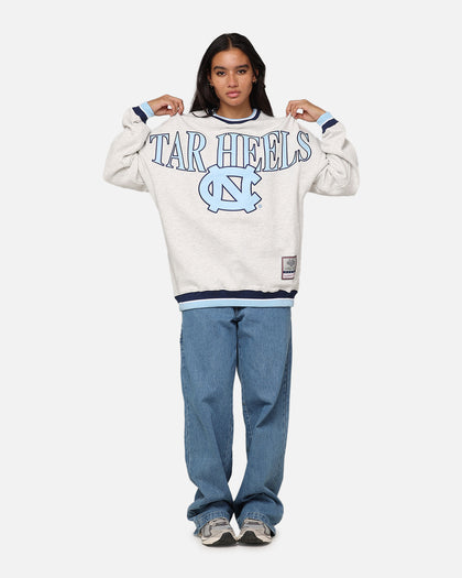 Mitchell & Ness North Carolina Tar Heels Shooting Crewneck Silver Marle