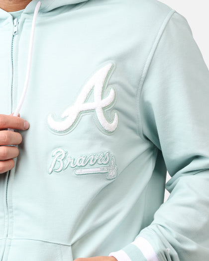 New Era Atlanta Braves 'Logo Select Mint' Full Zip Hoodie Mint/White