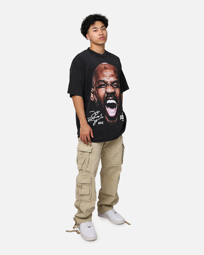 UFC By Goat Crew Jon Jones Big Face Vintage T-Shirt Black Wash