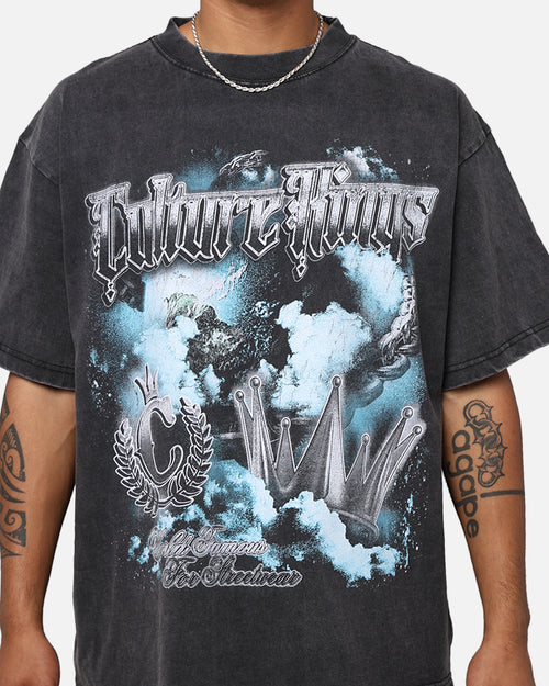 Culture Kings Crown T-Shirt Washed Black