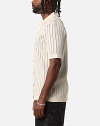 XXIII Nicholas Knit Button Up Shirt Sand/Black