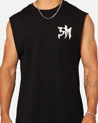 Saint Morta Tribe Oversized Muscle T-Shirt Black
