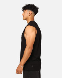 Saint Morta Tribe Oversized Muscle T-Shirt Black