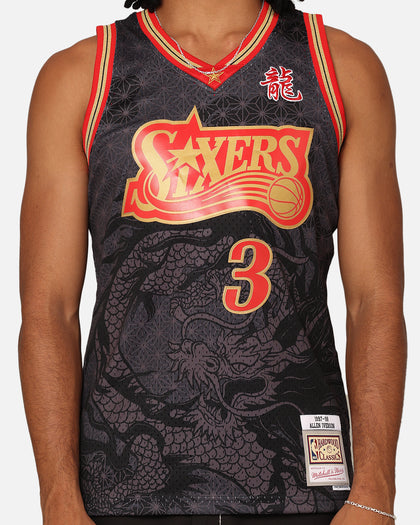 Mitchell & Ness Philadelphia 76ers Allen Iverson '97-98 Year of the Dragon Swingman Jersey Black/Red