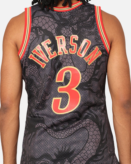 Mitchell & Ness Philadelphia 76ers Allen Iverson '97-98 Year of the Dragon Swingman Jersey Black/Red