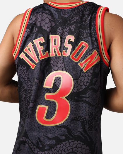 Mitchell & Ness Philadelphia 76ers Allen Iverson '97-98 Year of the Dragon Swingman Jersey Black/Red
