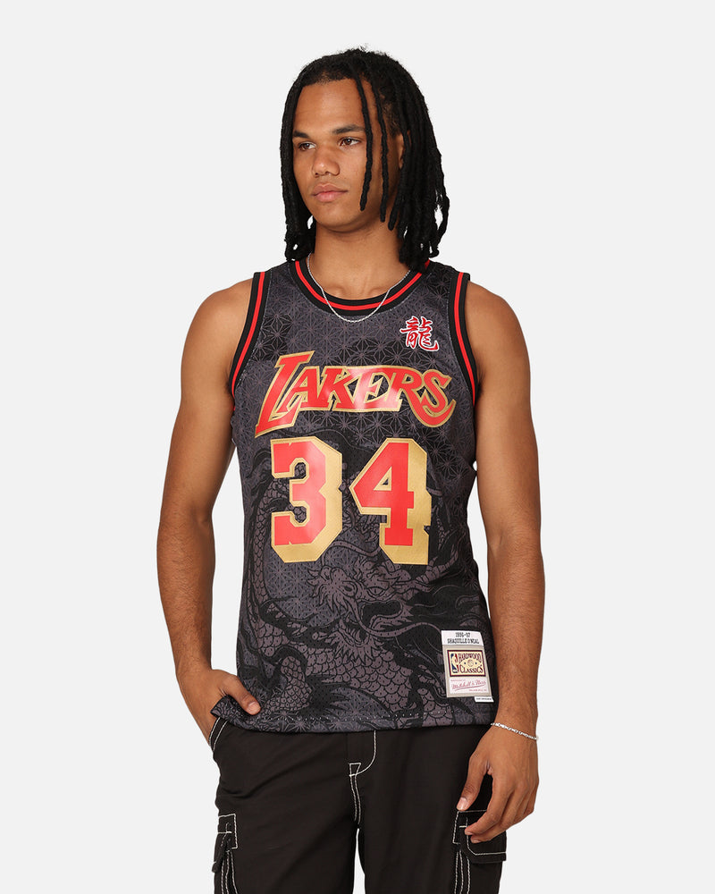 Mitchell & Ness Los Angeles Lakers Shaquille O'Neal '96-97 Year of the Dragon Swingman Jersey Black/Red