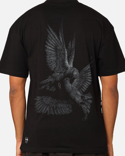 Saint Morta Doves Drop Shoulder T-Shirt Black