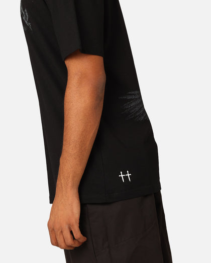 Saint Morta Doves Drop Shoulder T-Shirt Black