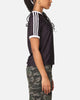 Adidas Women's 3-Stripes Pinstripe T-Shirt Aurora Black
