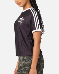 Adidas Women's 3-Stripes Pinstripe T-Shirt Aurora Black