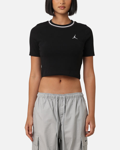 Jordan Women's Cropped Knit Top Black/White