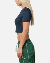 Nike Women's Sportswear Essential Slim Cropped T-Shirt Armory Navy/White