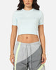Nike Women's Sportswear Essential Slim Cropped T-Shirt Glacier Blue/White