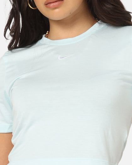 Nike Women's Sportswear Essential Slim Cropped T-Shirt Glacier Blue/White