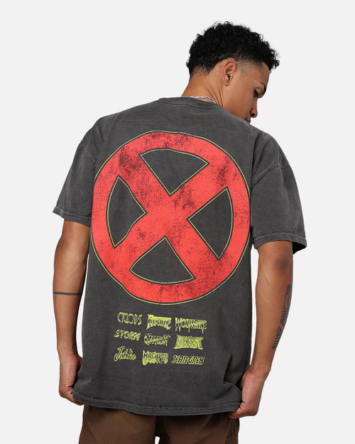 Marvel X-Men The X-Men Heavyweight Vintage T-Shirt Washed Black