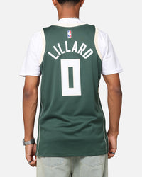 Nike Damian Lillard Milwaukee Bucks #0 Icon Edition 2022/23 Nike Dri-Fit NBA Swingman Jersey Green