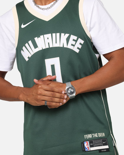 Nike Damian Lillard Milwaukee Bucks #0 Icon Edition 2022/23 Nike Dri-Fit NBA Swingman Jersey Green