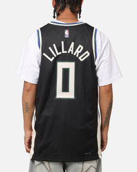 Nike Damian Lillard Milwaukee Bucks #0 Icon Edition 2022/23 Nike Dri-Fit NBA Swingman Jersey Black