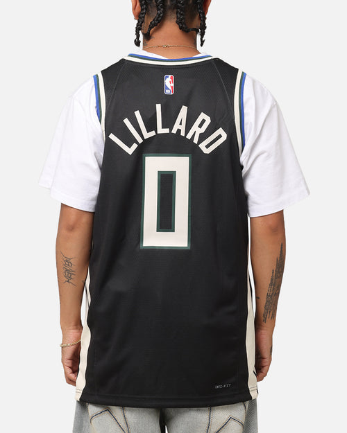 Nike Damian Lillard Milwaukee Bucks #0 Icon Edition 2022/23 Nike Dri-Fit NBA Swingman Jersey Black