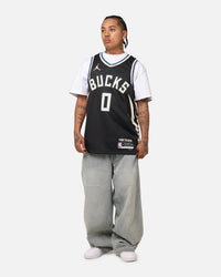 Nike Damian Lillard Milwaukee Bucks #0 Icon Edition 2022/23 Nike Dri-Fit NBA Swingman Jersey Black
