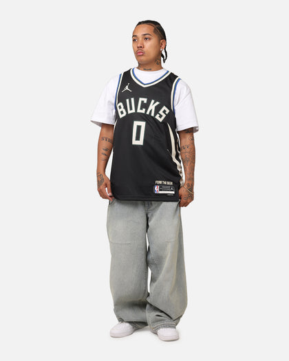 Nike Damian Lillard Milwaukee Bucks #0 Icon Edition 2022/23 Nike Dri-Fit NBA Swingman Jersey Black