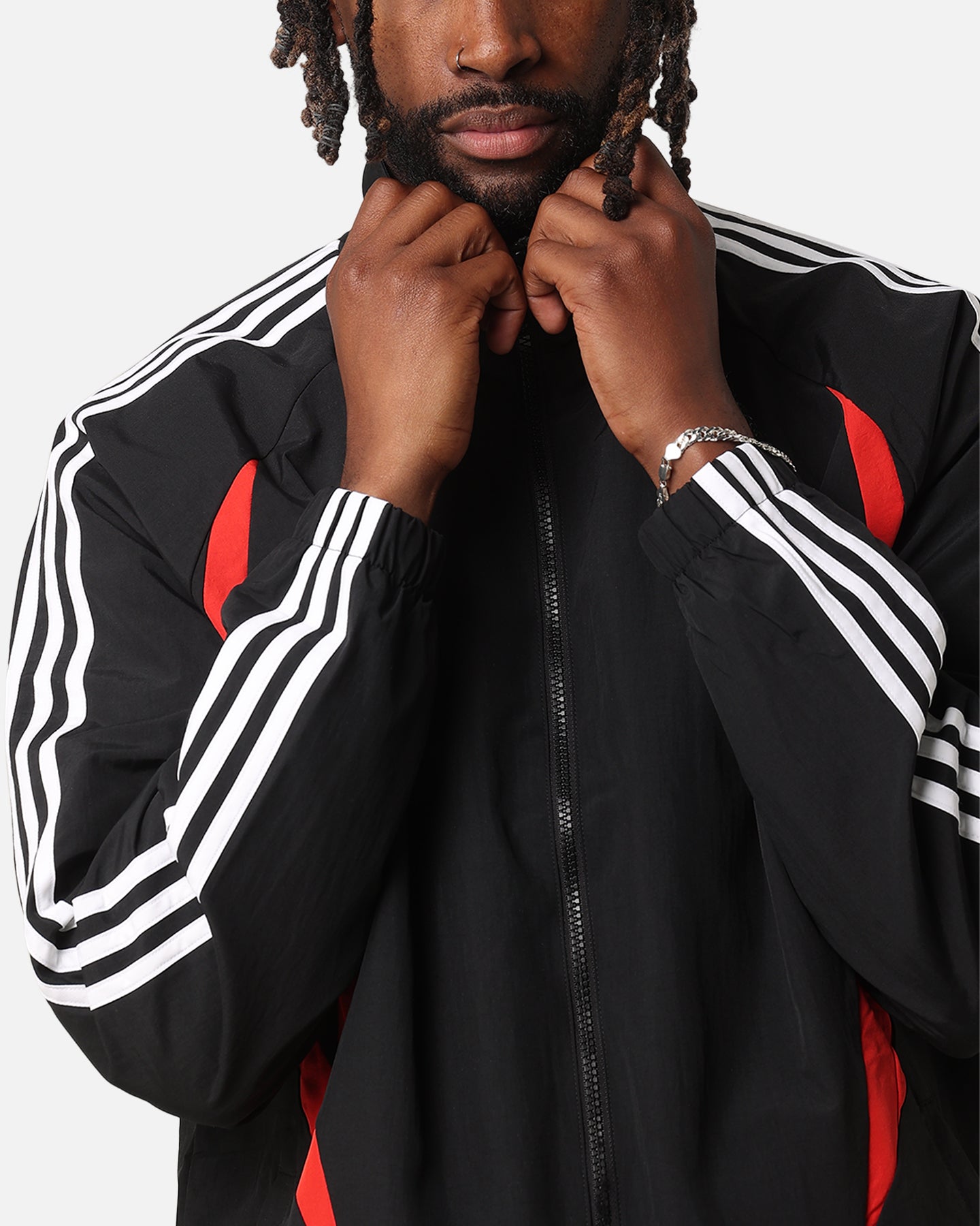Adidas Archive Track Jacket Black/Better Scarlet | Culture Kings