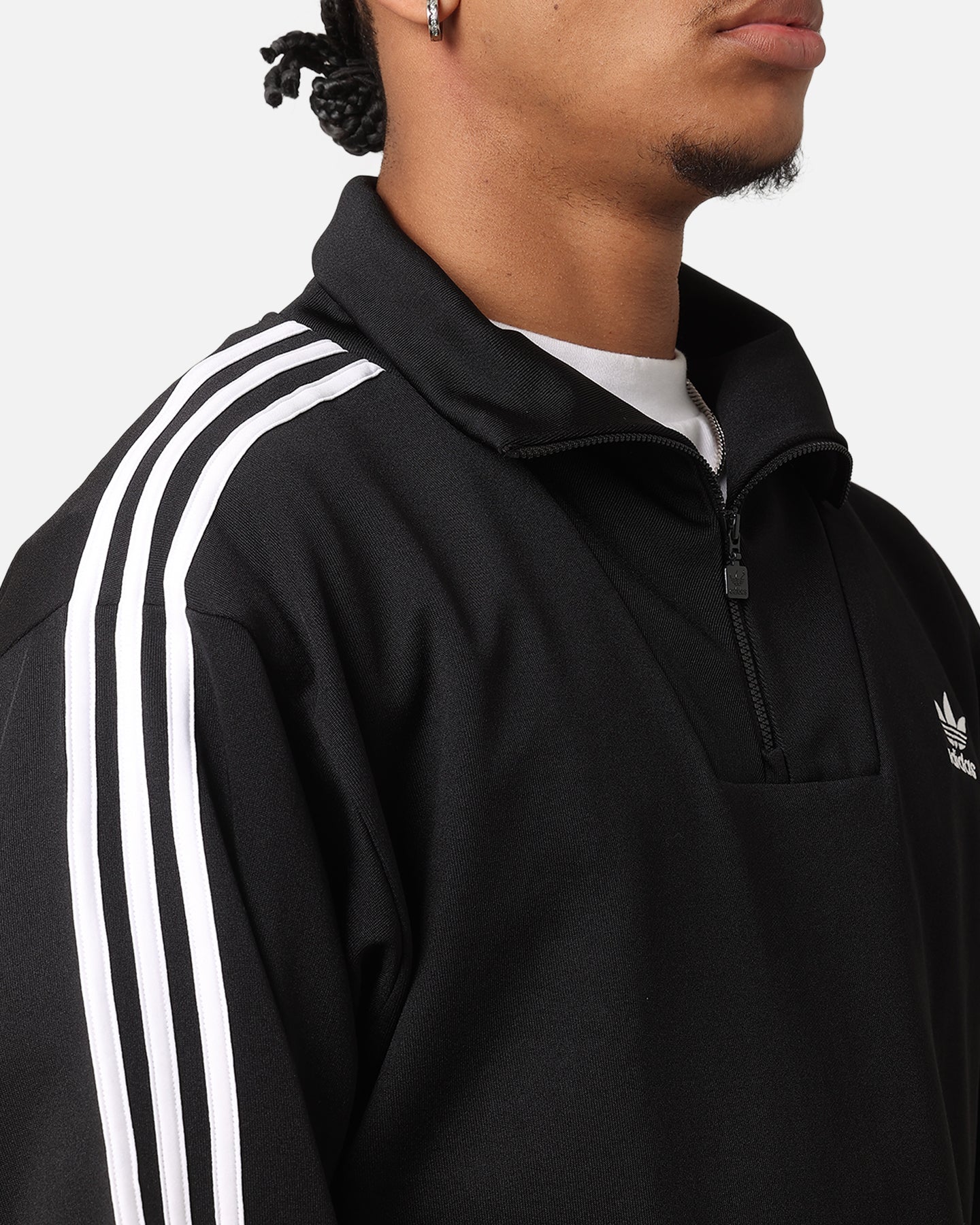 Adidas Funnel Neck Track Jacket Black | Culture Kings